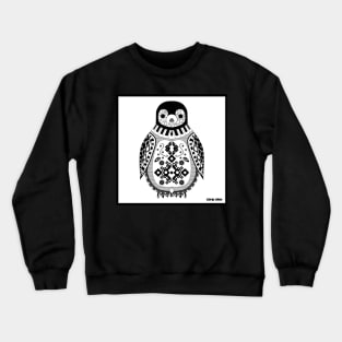 white penguin in snow pattern ecopop Crewneck Sweatshirt